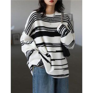 Oversized Pullover Sweaters Women Sweater Graphic Casual Loose Long Sleeve Knit
